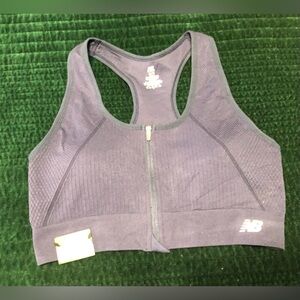 New Balance Women's Zip-Front Sports Bra in Blue Sz. XL